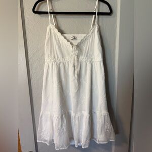 Hollister Babydoll Mini Dress White, Size L